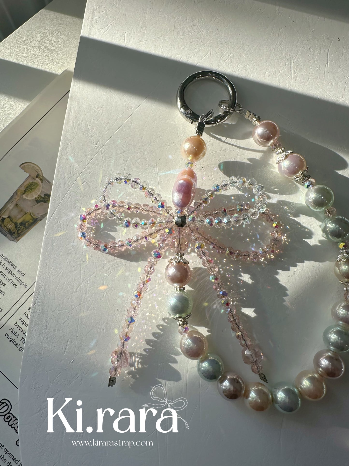Handmade Crystal Bow Charm | Phone Charm, Keychain & Bag Charm | 2 Colors