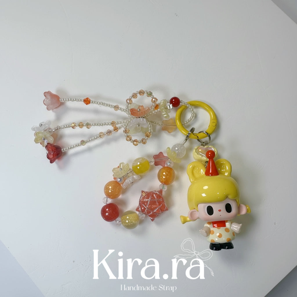 TUTUBear Beaded Phone Strap | Kira.ra Pop Bean Charm Keychain