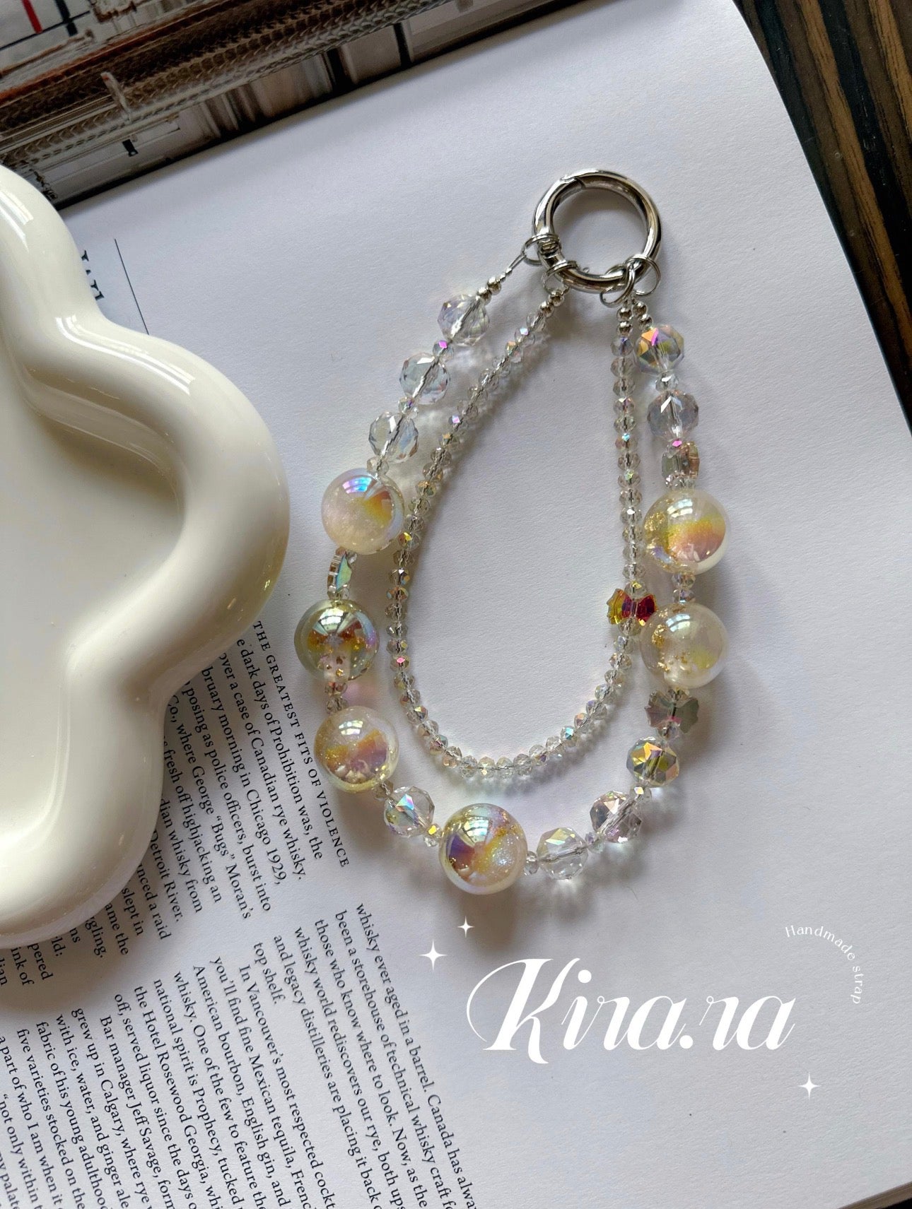 Crystal Beaded Phone Charm Strap｜Elegant Phone Strap｜Kira.ra