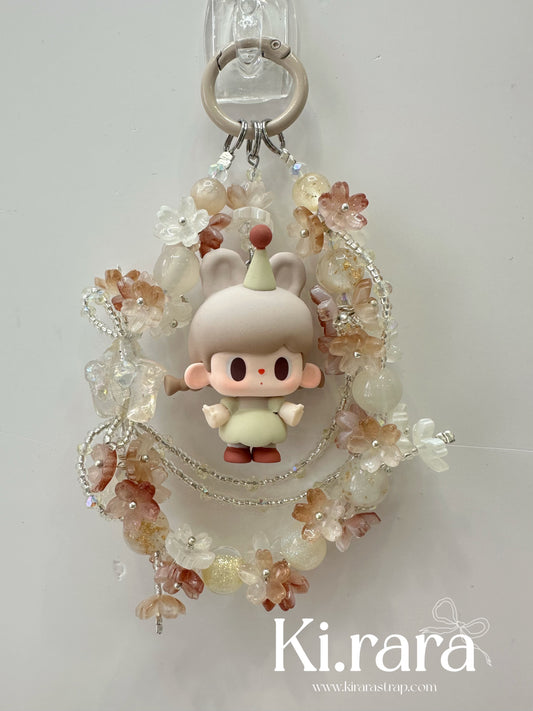 Tutubear Floral Wreath Bag Charm | Beaded Keychain | Kawaii Accessories